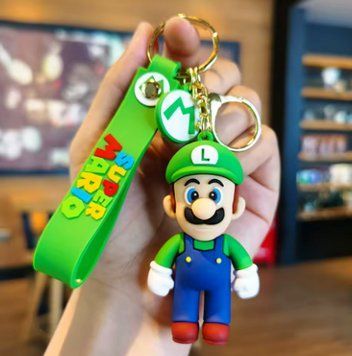 Силіконовий брелок для ключів підвіска на сумку рюкзак Супер Маріо Super Mario зелений 2698183923 фото