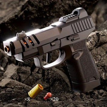 Игрушечный пластиковый автоматический пистолет Sig Sauer FN365 стреляет пластиковыми пулями с отделяющейся гильзой 220 фото