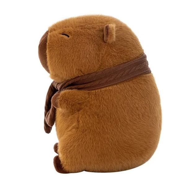 Мягкая детская большая плюшевая игрушка капибара с шарфом 31 cм 2850311419 фото