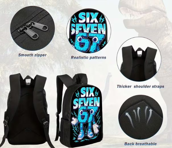 Рюкзак італійські меми 67 Сикс Севен Вкради Брейнрот Six Seven Steal a Brainrot 2915942487 фото