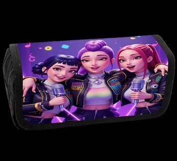Дитячий нейлоновий шкільний пенал Кейпоп мисливці на демонів KPop Demon Hunters 3128836785 фото