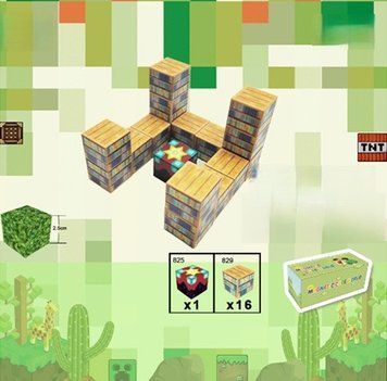 Дитячий магнітний конструктор майнкрафт Minecraft 2647228915 фото