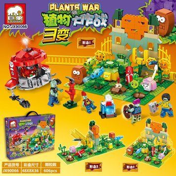 Конструктор набір рослини проти зомбі 606 деталей Plants vs Zombies 90066 фото
