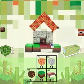Дитячий магнітний конструктор дім майнкрафт Minecraft 2647246091 фото