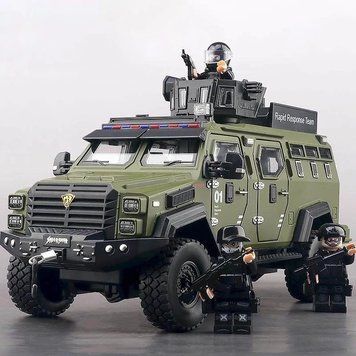 Моделька металлическая машинка военный броневик подходит для мини фигурок 2659010514 фото