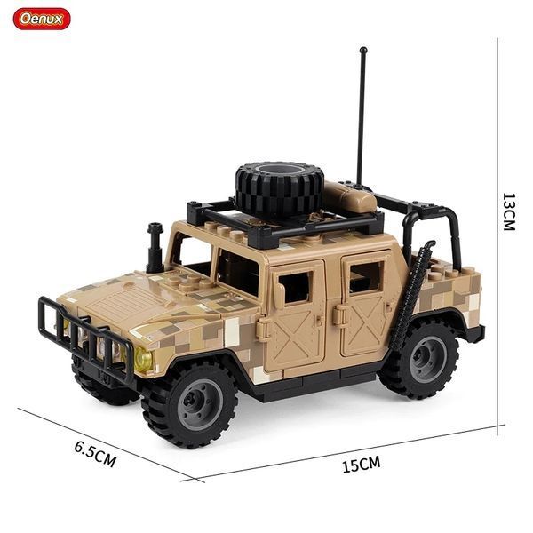 Автомобиль конструктор военная машина хаммер для фигурок спецназ swat с песочная 1512474351 фото