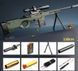Большая игрушечная снайперская винтовка AWM М24 с оптическим прицелом стреляет мягкими пулями с гильзой 130 см 154 фото 1