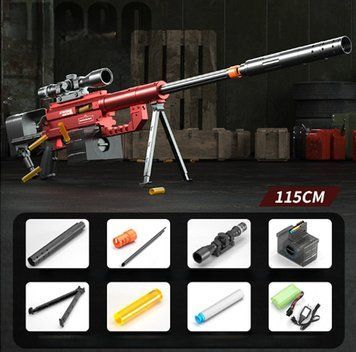 Игрушечная электрическая снайперская винтовка CheyTac М200 с оптическим прицелом 115 см 0000271 фото