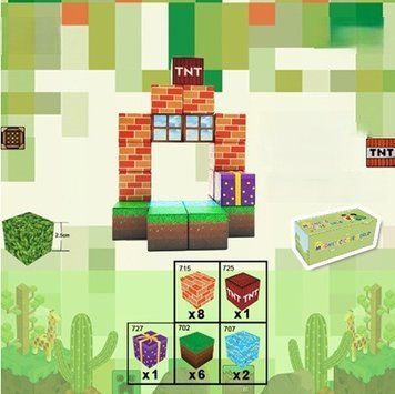 Дитячий магнітний конструктор арка майнкрафт Minecraft 2647249903 фото