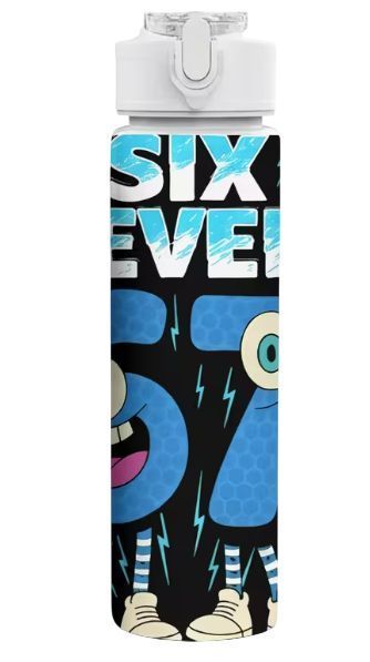 Детская бутылочка для воды с трубочкой 67 Сикс Севен Укради Брейнрот Six Seven Steal a Brainrot 750 мл 2979492380 фото