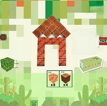 Дитячий магнітний конструктор сітна майнкрафт Minecraft 2647252835 фото