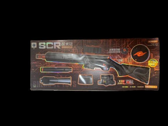 Большая премиальная игрушечная снайперская винтовка SCR с лазерным прицелом на орбизах 0000429 фото