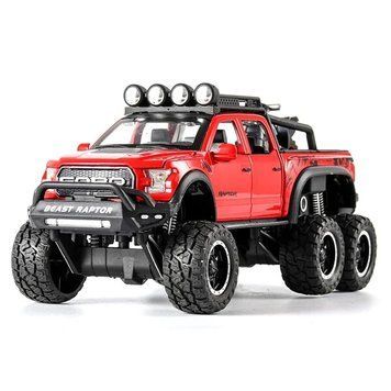 Моделька металева інерційна шестиколісна машинка Ford Raptor F150 2659070373 фото
