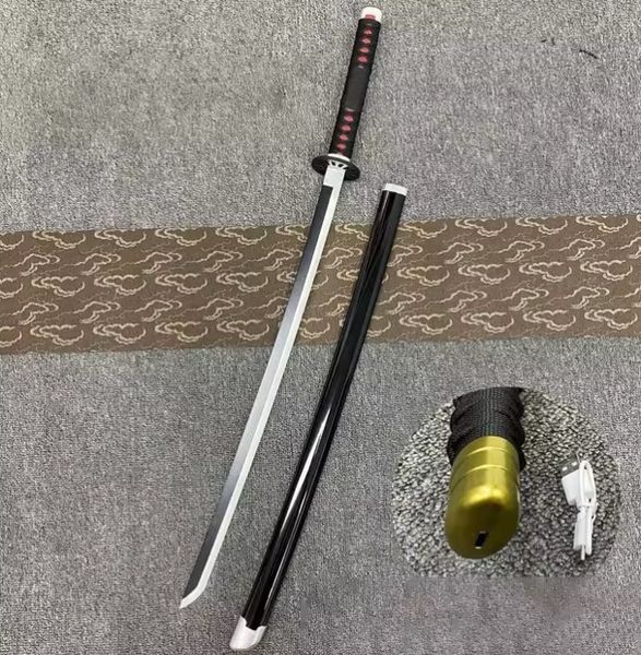 Іграшкова катана що світиться LED меч клинок розсікаючий демонів танжиро вбивця демонів 104 см LED15 фото