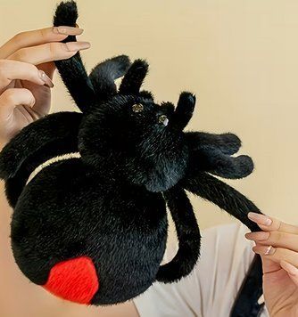 Мягкая детская игрушка паук 21 cм чёрный 3018535368 фото