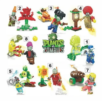 Конструктор фігурки рослини проти зомбі 238 деталей Plants vs Zombies в коробці для лего MG255 фото