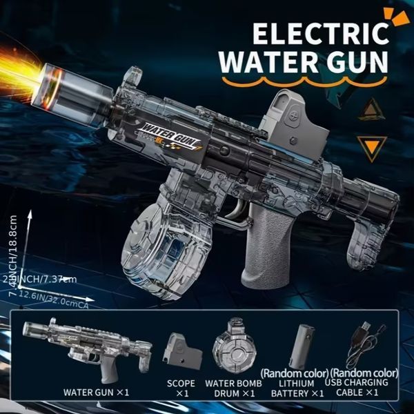 Іграшковий електричний водяний автомат UMP45 з підсвічуванням LED з трассерною насадкою 252 фото