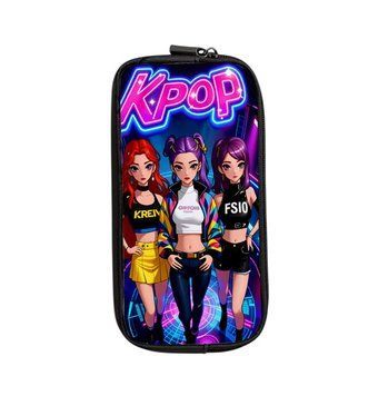Дитячий нейлоновий шкільний пенал Кейпоп мисливці на демонів KPop Demon Hunters 2936689058 фото