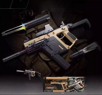 Игрушечный премиальный электрический гидрогелевый автомат Kriss Vector на орбизах с подсветкой трассером 0000276 фото