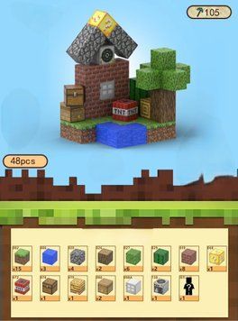Дитячий магнітний конструктор майнкрафт Minecraft 48 блоків та 1 фігурка MGB фото