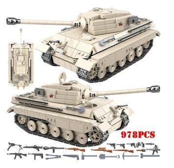 Військовий конструктор німецький танк королівський Тигр Друга світова війна 978 деталей 2658209786 фото