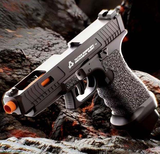 Игрушечный пластиковый автоматический пистолет Sig17 стреляет пластиковыми пулями с гильзой 0000428 фото