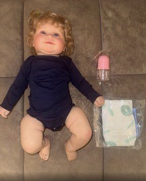 Оригінальна силіконова лялька реборн Cokela Reborn Baby тканинний корпус 52 см 3084041014 фото