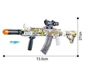 Игрушечный пластиковый автомат граффити M4 Криг с аккумулятором стреляет шариками орбизами электрический 37 фото