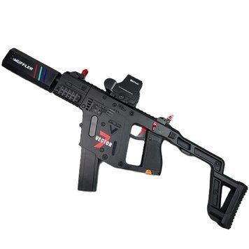 Игрушечный электрический пистолет пулемет Kriss Vector Вектор гидрогелевый автомат с LED подсветкой 0000301 фото
