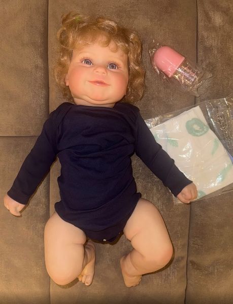 Оригінальна силіконова лялька реборн Cokela Reborn Baby тканинний корпус 52 см 3084041014 фото