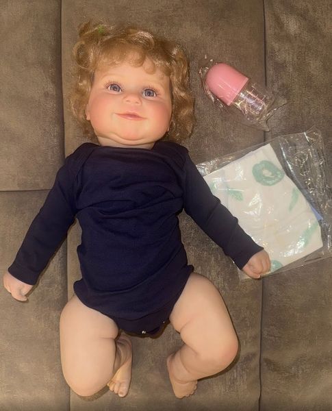 Оригінальна силіконова лялька реборн Cokela Reborn Baby тканинний корпус 52 см 3084041014 фото