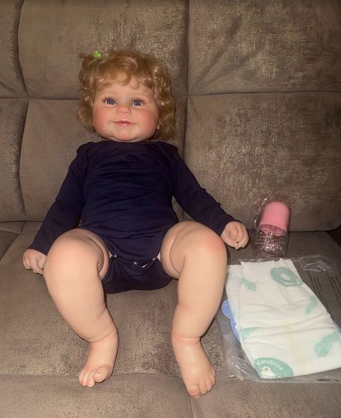 Оригінальна силіконова лялька реборн Cokela Reborn Baby тканинний корпус 52 см 3084041014 фото