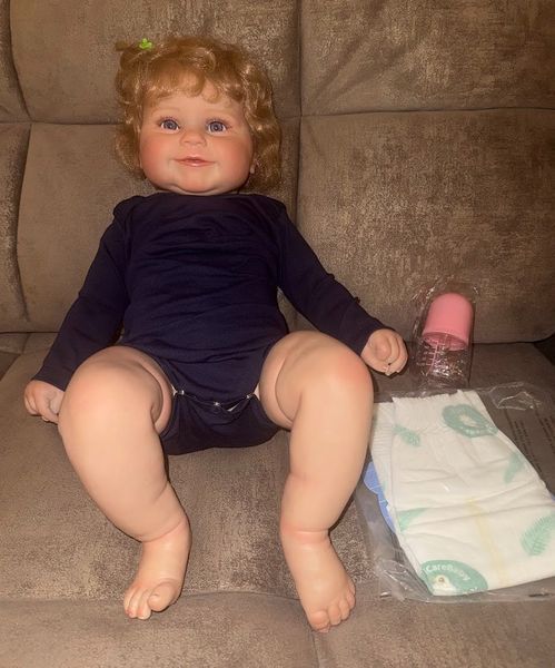 Оригінальна силіконова лялька реборн Cokela Reborn Baby тканинний корпус 52 см 3084041014 фото
