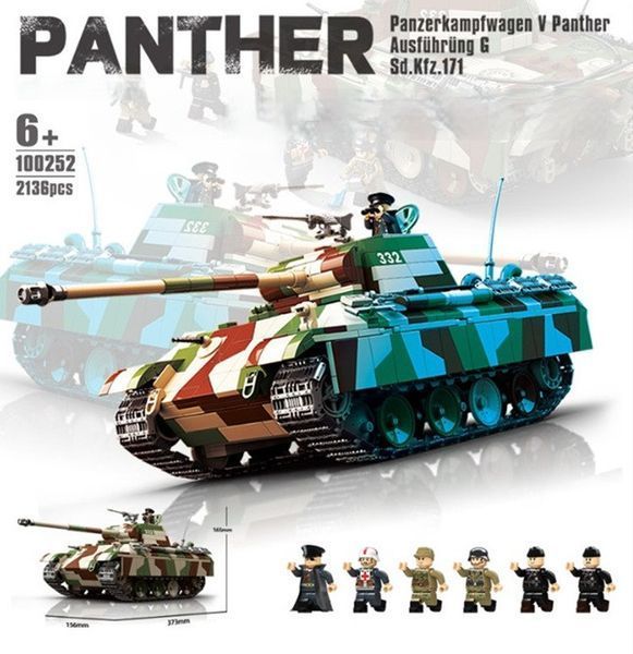 Конструктор немецкий танк пантера Panther вторая мировая война в коробке 2136 деталей 2658211890 фото