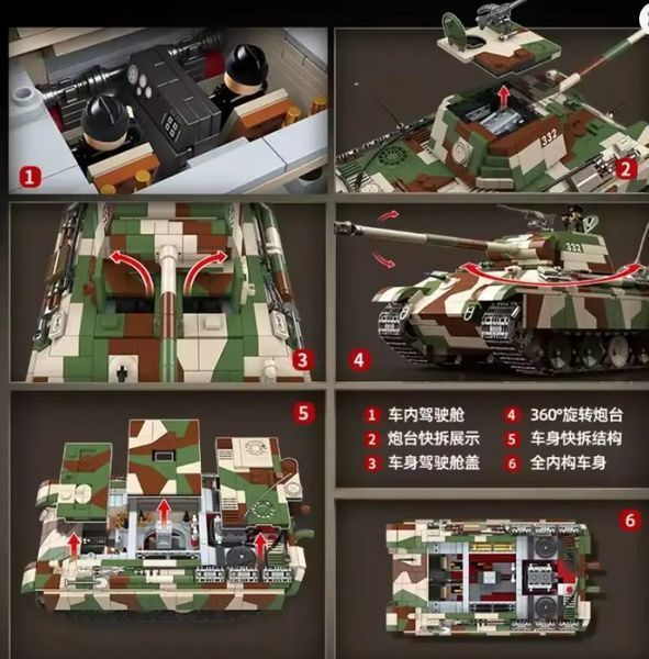 Конструктор немецкий танк пантера Panther вторая мировая война в коробке 2136 деталей 2658211890 фото