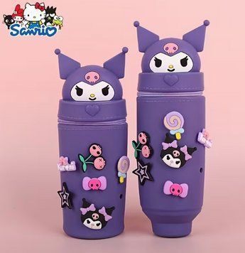 Силіконовий дитячий шкільний пенал косметичка Куромі Kuromi Hello Kitty 2771247061 фото