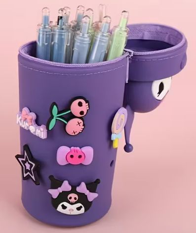 Силіконовий дитячий шкільний пенал косметичка Куромі Kuromi Hello Kitty 2771247061 фото