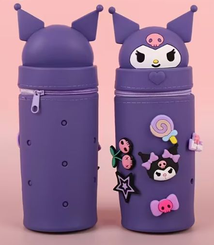 Силіконовий дитячий шкільний пенал косметичка Куромі Kuromi Hello Kitty 2771247061 фото