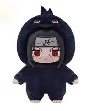 М'яка іграшка брелок аніме ворон Учіха Ітачі Наруто Naruto в стилі Лабубу чорний 3064231069 фото