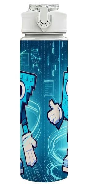 Детская бутылочка для воды с трубочкой 67 Сикс Севен Укради Брейнрот Six Seven Steal a Brainrot 750 мл 2982820605 фото