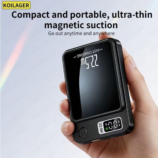 Магнитный беспроводной повербанк 10000mAh MagSafe для iPhone, Samsung 3071070524 фото