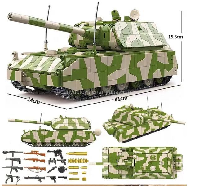 Конструктор над важкий німецький танк Маус Maus друга світова війна в коробці 2930 деталей 2971051625 фото