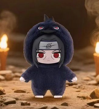 М'яка іграшка брелок аніме ворон Учіха Ітачі Наруто Naruto в стилі Лабубу синій 3064240018 фото
