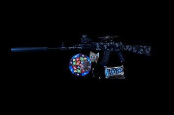 Игрушечный электрический автомат Калашникова АК47 на орбизах 0000117_1 фото