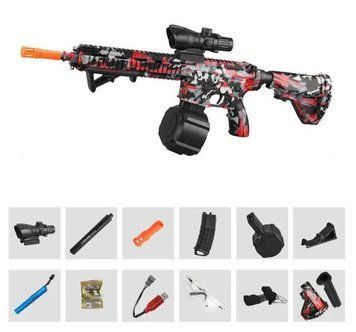 Игрушечный электрический автомат мини М416 граффити стреляет гидрогелиевыми шариками орбизами 58 см 201 фото