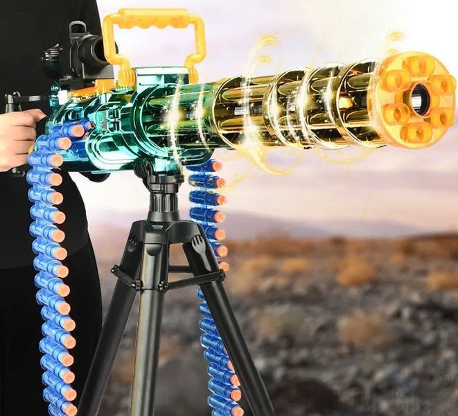 Игрушечный многоствольный пулемёт M134 Миниган скорострельный бластер 1872434534 фото