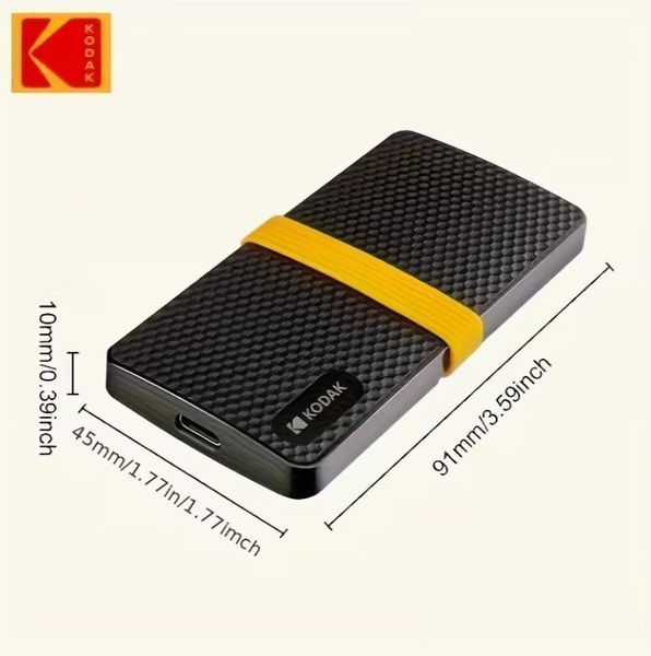 Портативный высокоскоростной внешний SSD-накопитель Kodak 256GB 3071086775 фото