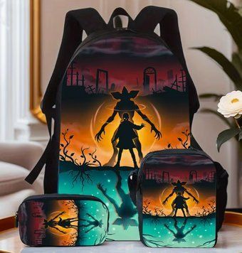 Набір із 3 предметів Рюкзак Пенал Ланчбокс Дуже Дивні Дива Stranger Things 2953308778 фото