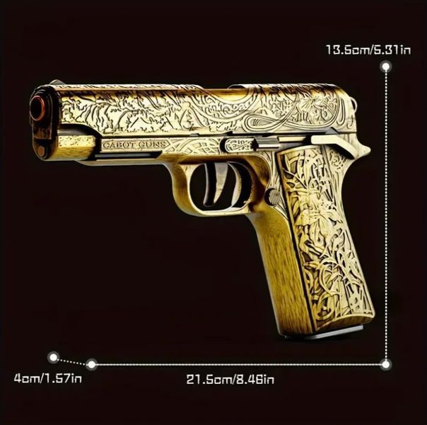 Іграшковий дитячий механічний пістолет кольт М1911 стріляє пластиковими кулями з гільзою 223 фото