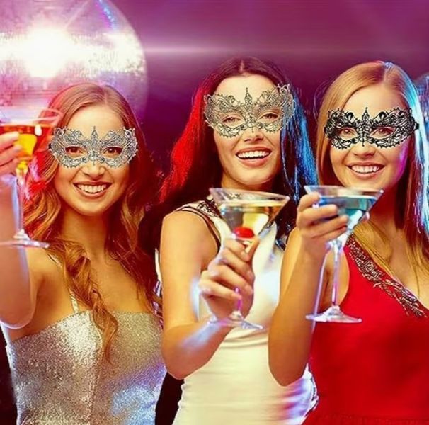 Карнавальная ажурная кружевная женская маска 3106968256 фото